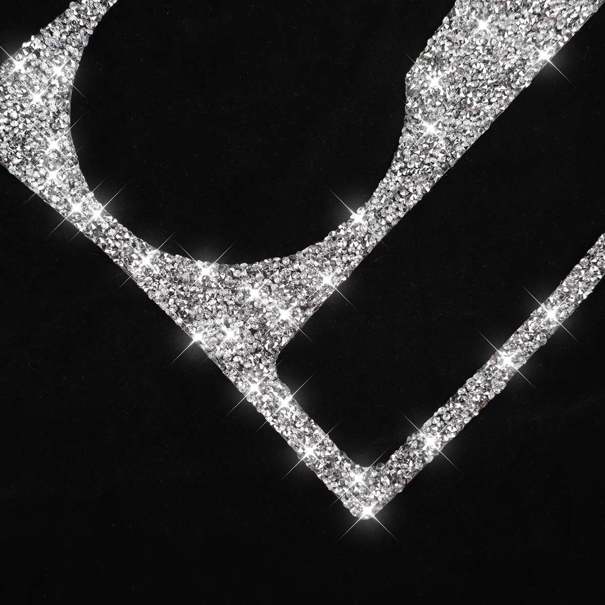 For Audi A5 / A4 / B8 / Q5 Car Water Cup Holder Diamond Decoration Sticker, Left and Right Drive