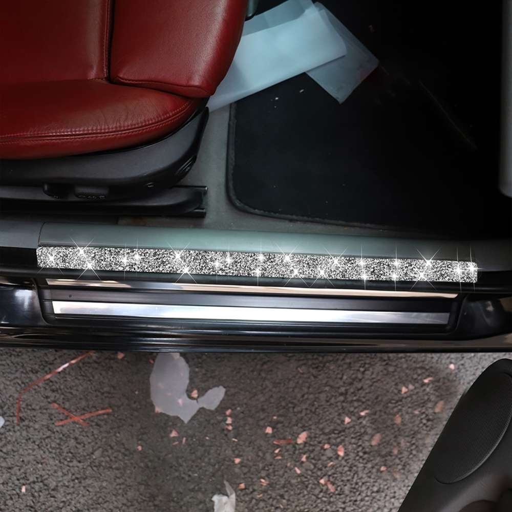 For BMW Series 3 E46 1998-2005 Car Door Threshold Strip Diamond Decoration Sticker, Left and Right D