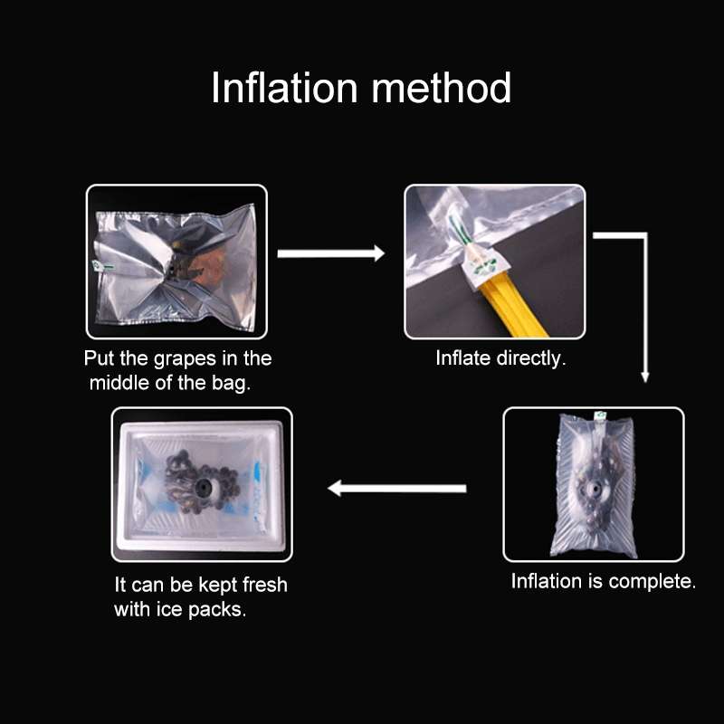 100pcs / Pack Grape Inflatable Bag Express Fruit Protective Bag Packaging Bag, Specification:35x45c