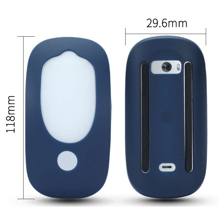 For Apple Magic Mouse 1 / 2 Mouse Silicone Protective Case(Black)