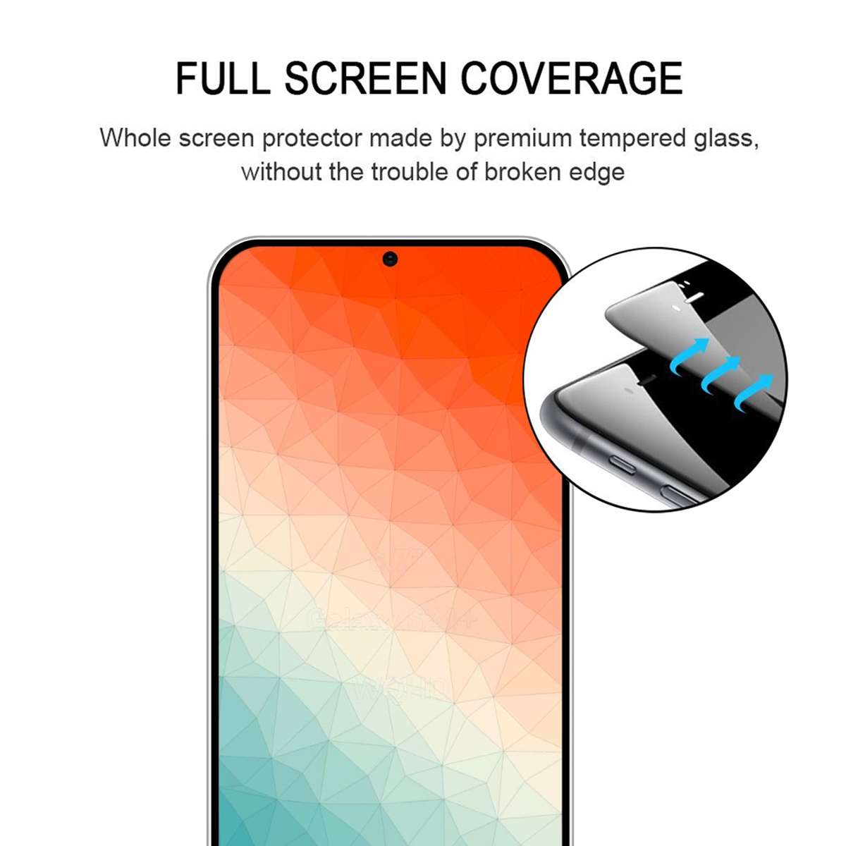 For Samsung Galaxy S24+ 5G Full Glue Screen Tempered Glass Film, Support Fingerprint Unlocking