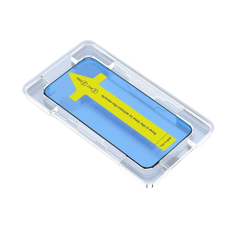 For iPhone 15 Pro Max HD Fast Attach Dust-proof Anti-static Tempered Glass Film