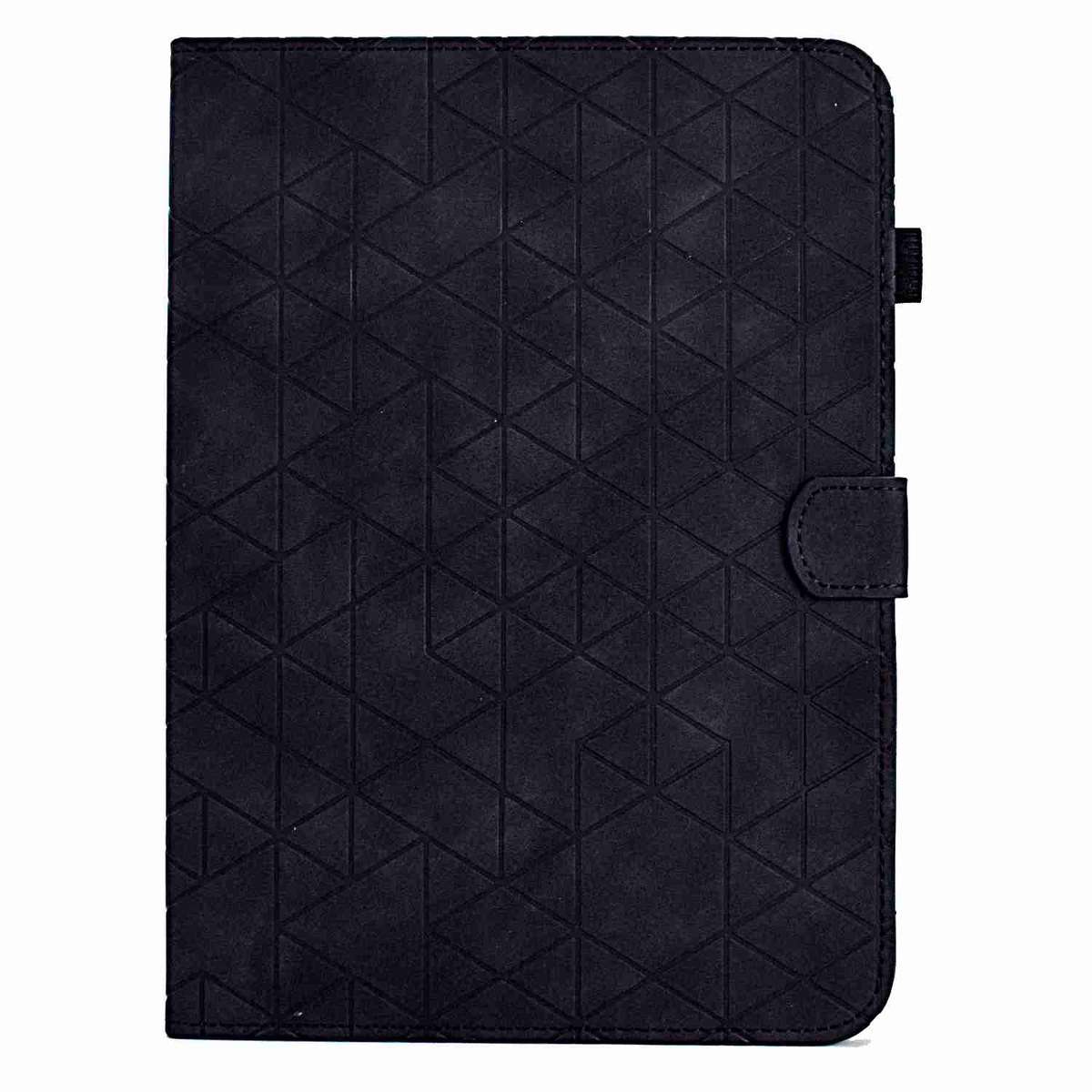 For Samsung Galaxy Tab A 10.1 T580 Rhombus TPU Smart Leather Tablet Case(Black)
