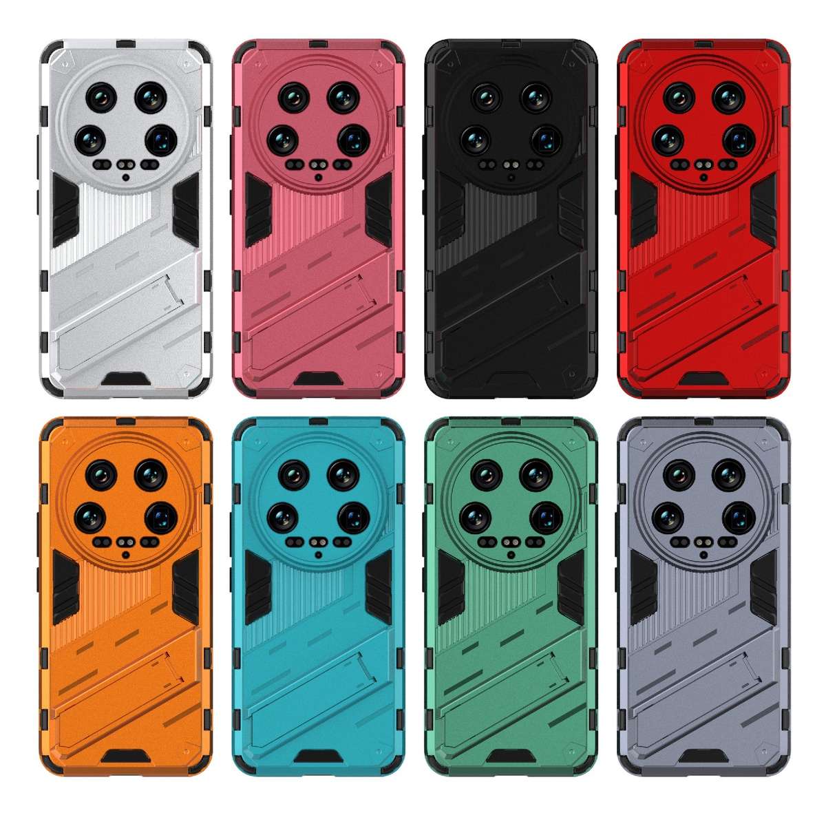 For Xiaomi 14 Ultra 5G Punk Armor 2 in 1 PC + TPU Phone Case with Holder(Black)