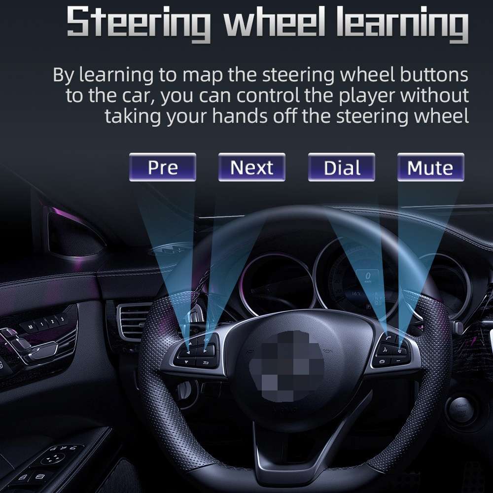 F9070 For Volkswagen 7 inch Portable Car MP5 Player Support CarPlay / Android Auto(Black)