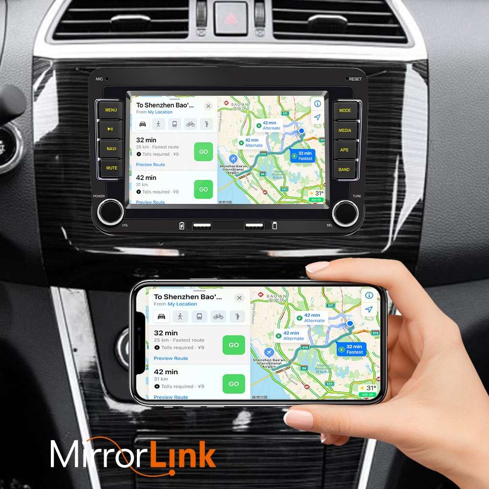 S9070 For Volkswagen 7 inch Portable Car MP5 Player Support CarPlay / Android Auto, Specification:1G