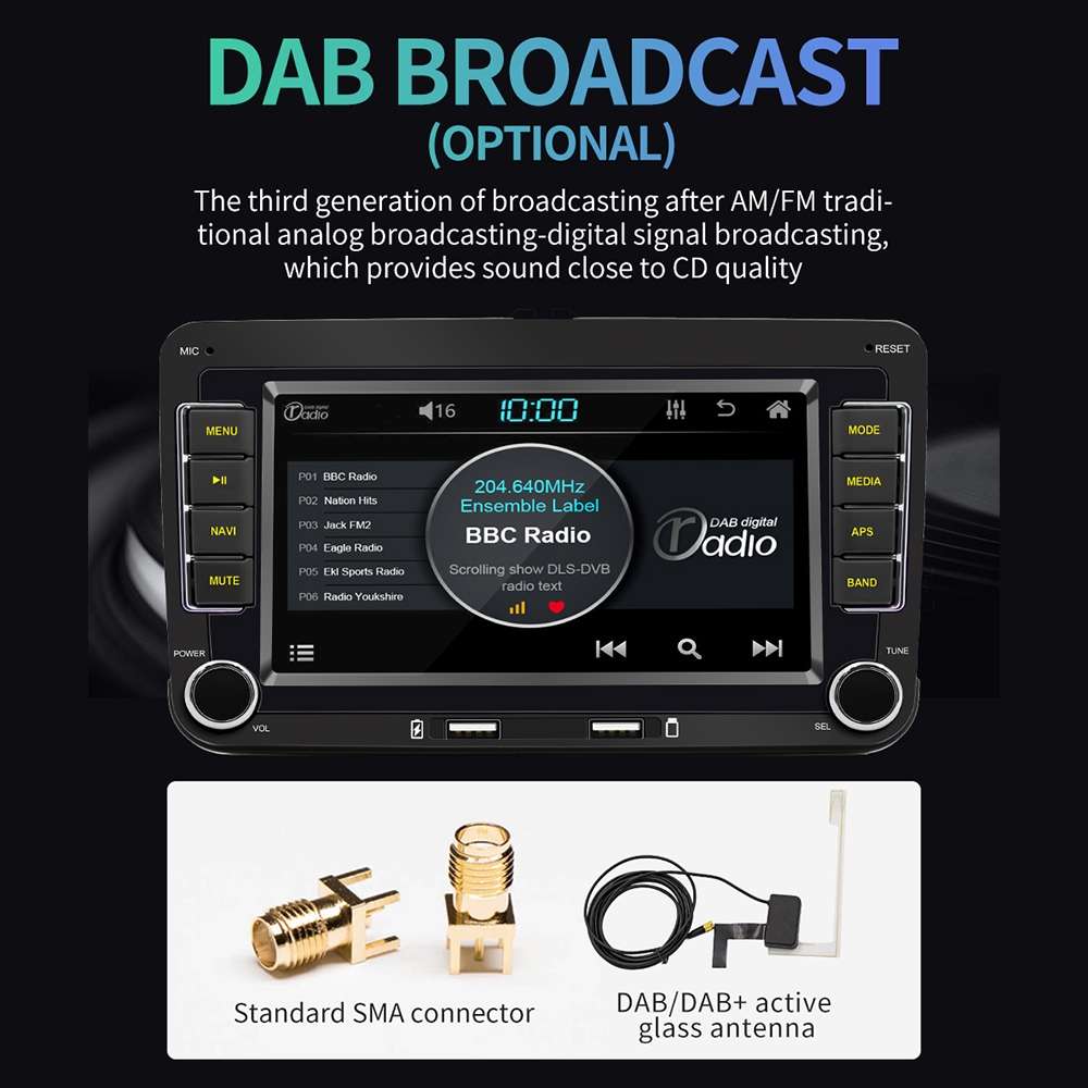 S9070 For Volkswagen 7 inch Portable Car MP5 Player Support CarPlay / Android Auto, Specification:1G