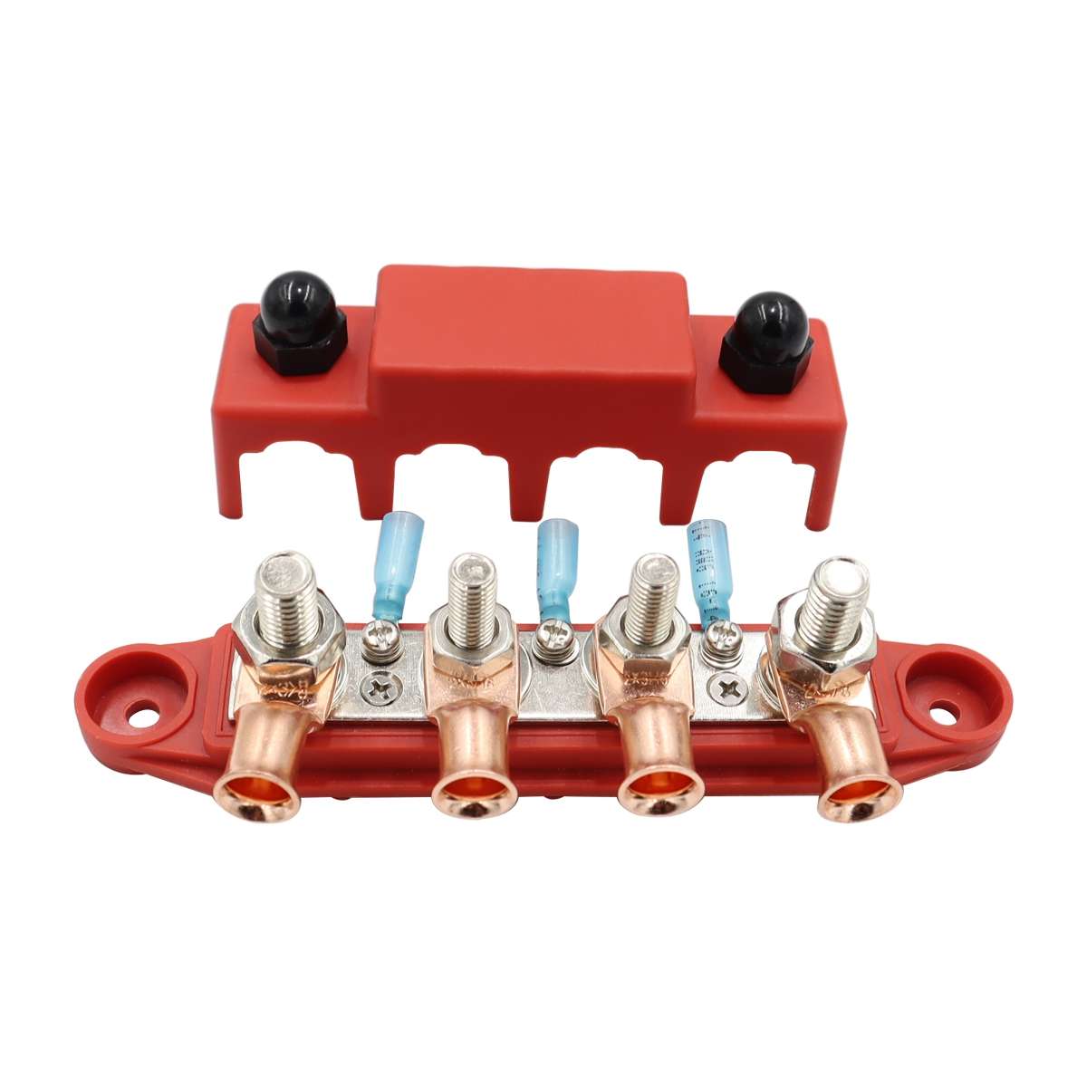 CP-4016 M10+M8 Power Distribution Block Terminal Studs with Terminals(Red)