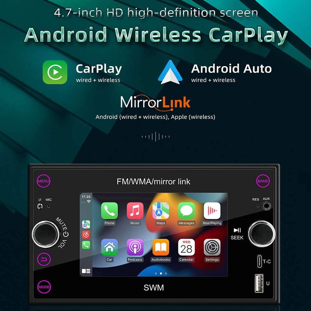 A3121 Android 12 GPS Navigation Car Multimedia Player, 1GB+32GB, Support iOS CarPlay / Android Auto