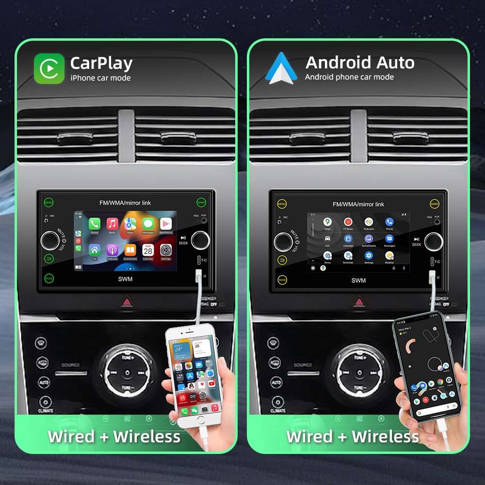 A3121 Android 12 GPS Navigation Car Multimedia Player, 1GB+32GB, Support iOS CarPlay / Android Auto