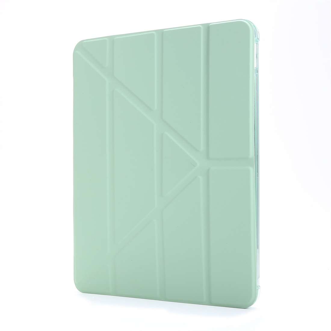 For iPad Air 13 2024 / Pro 12.9 2022 / 2021 Multi-folding TPU Leather Tablet Case with ... (Green)
