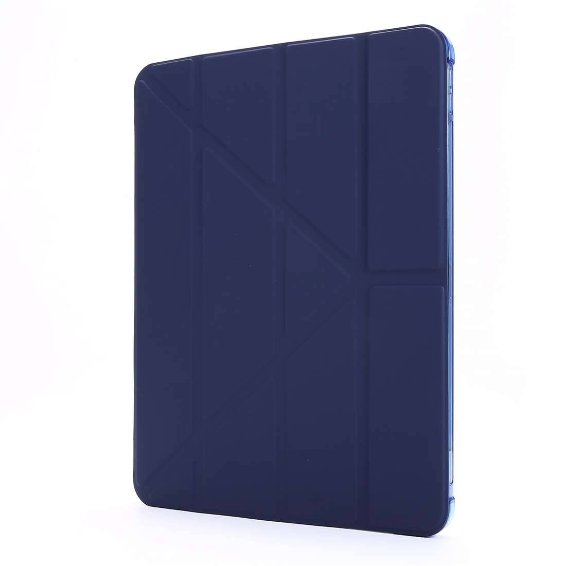 For iPad Air 13 2024 / Pro 12.9 2022 / 2021 Multi-folding TPU Leather Tablet Case ... (Dark Blue)