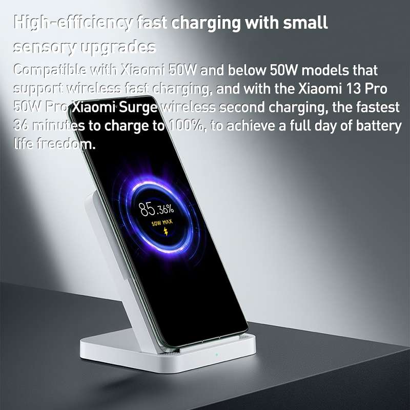 Original Xiaomi 50W Vertical Air-cooled Wireless Charger Pro(White)