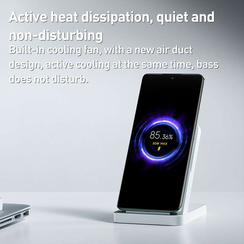 Original Xiaomi 50W Vertical Air-cooled Wireless Charger Pro(White)