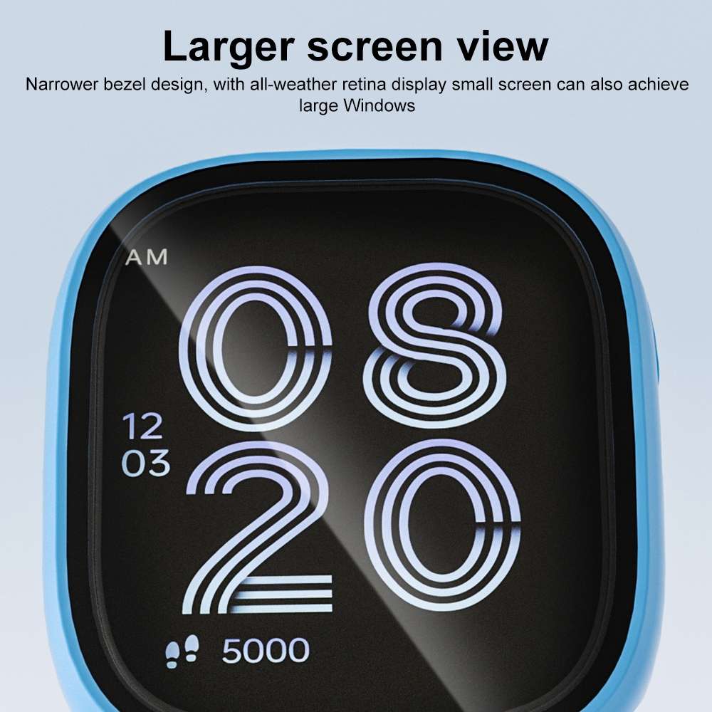 For Verizon Gizmo Watch 3 PC + Tempered Film Integrated Watch Protective Case(Rose Red)