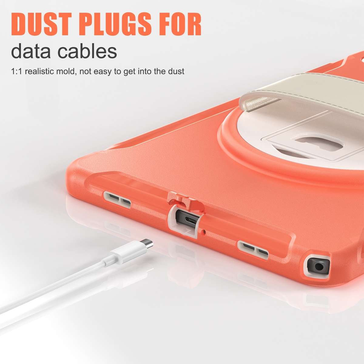For Samsung Galaxy Tab A9+ Spider Wheel Silicone Hybrid PC Tablet Case(Coral Orange)