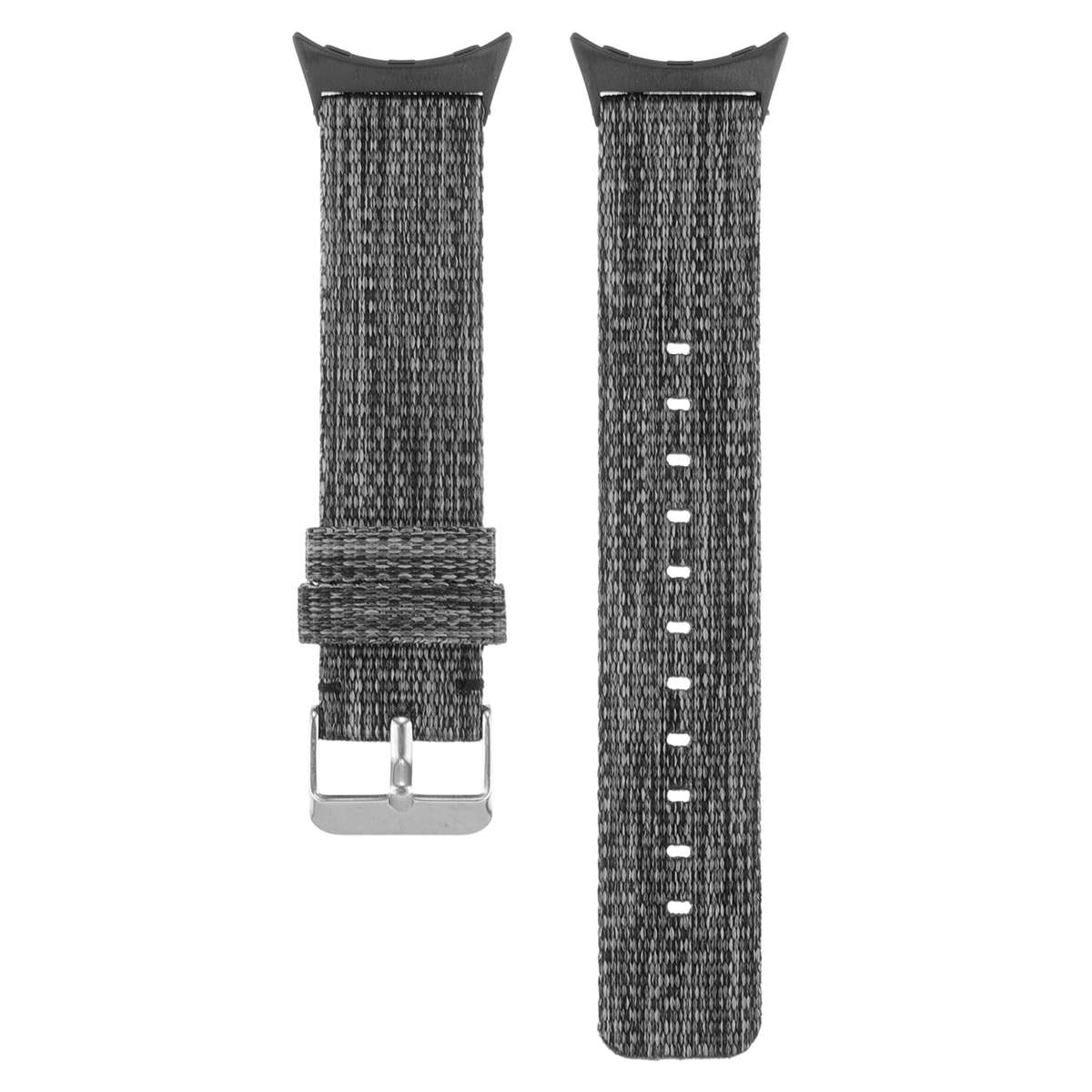 For Google Pixel Watch 4 / 3 / 2 / 1 41mm Nylon Canvas Watch Band(Grey)