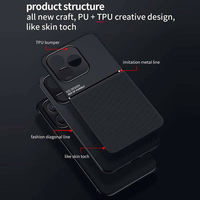 For Honor X8d 4G Classic Tilt Strip Grain Magnetic PC Hybrid TPU Phone Case(Blue)