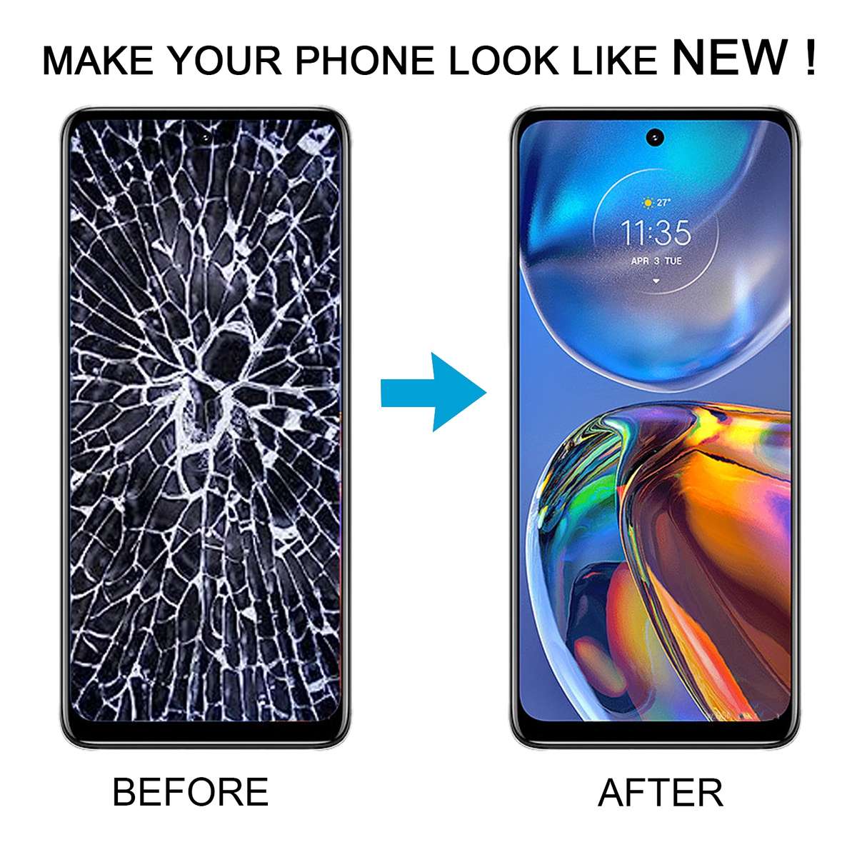 For Motorola Moto E32 OEM LCD Screen Digitizer Full Assembly with Frame