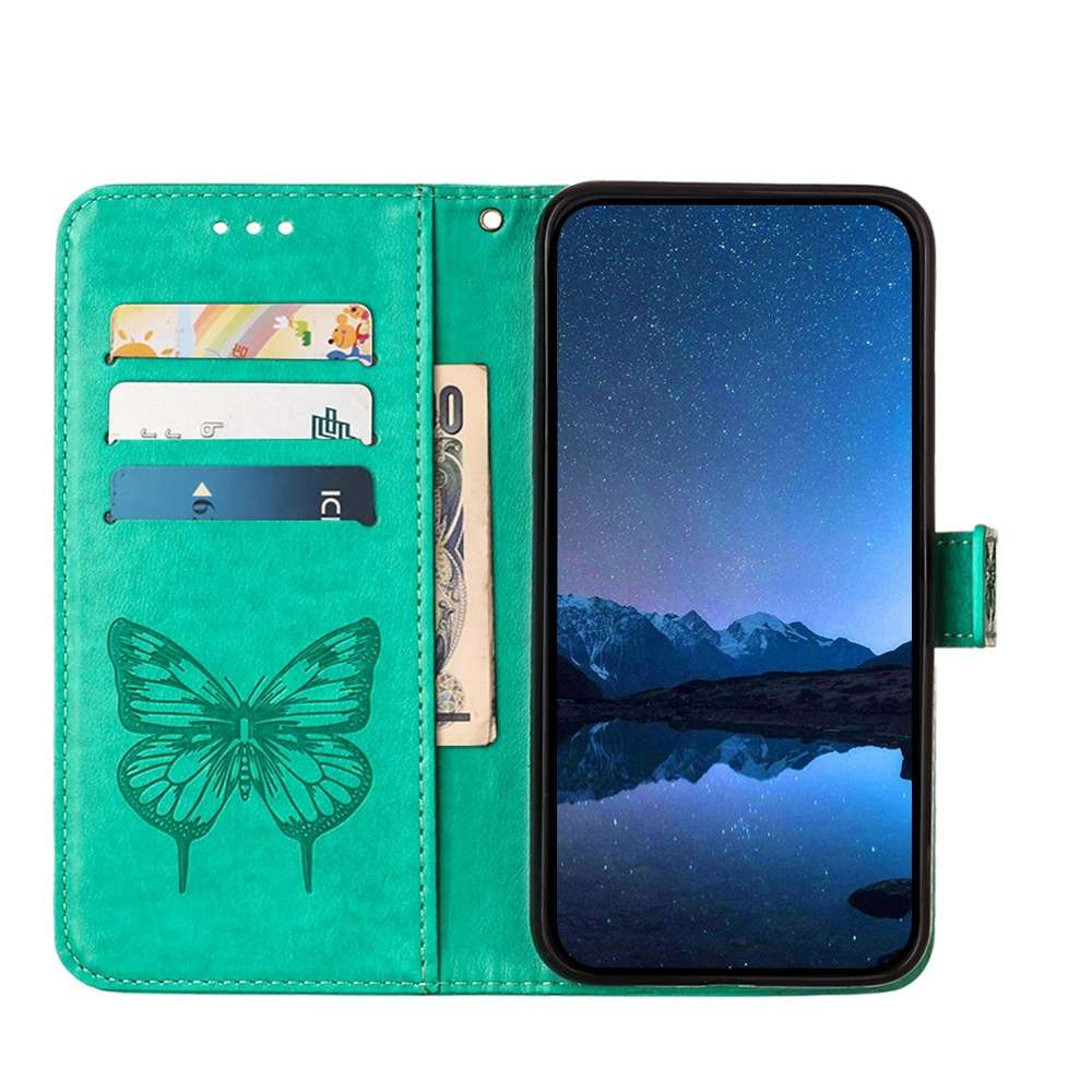 For Xiaomi 14 Ultra 5G Global Embossed Butterfly Leather Phone Case(Green)