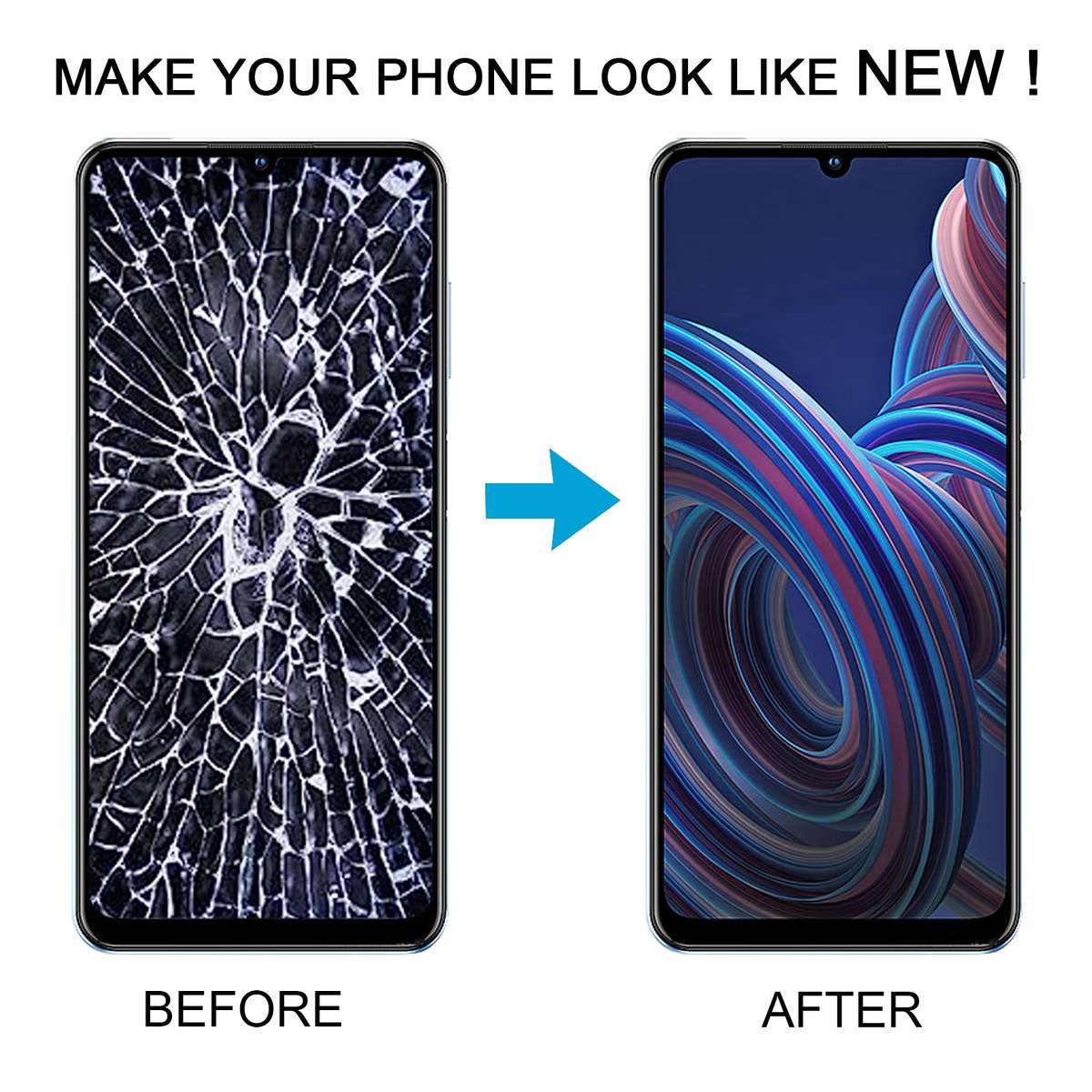 For ZTE Blade A72 4G A7040 LCD Screen Digitizer Full Assembly with Frame