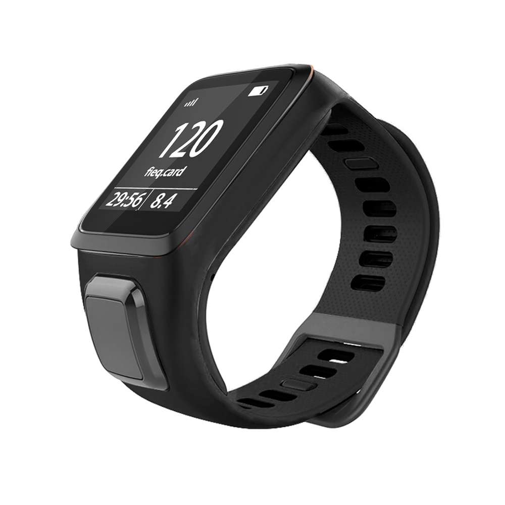 For Tomtom 2 / 3 Universal Silicone Watch Band(Dark Blue)