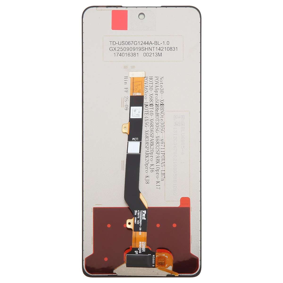 For Tecno Pova 7 LJ7 OEM LCD Screen with Digitizer Full Assembly