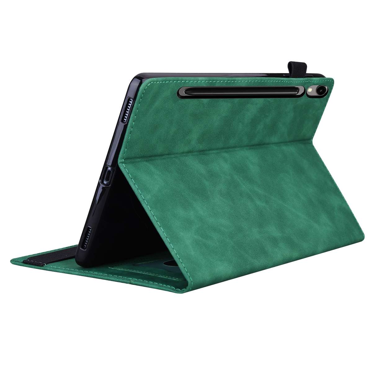 For Samsung Galaxy Tab S9+ /S8+ /S7+ Splicing Shockproof Smart Leather Tablet Case(Green)