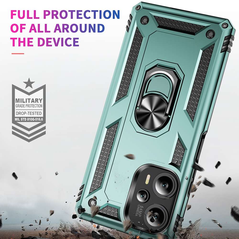 For Xiaomi Poco F5 5G / Redmi Note 12 Turbo 5G Shockproof TPU + PC Phone Case wit ... (Dark Green)
