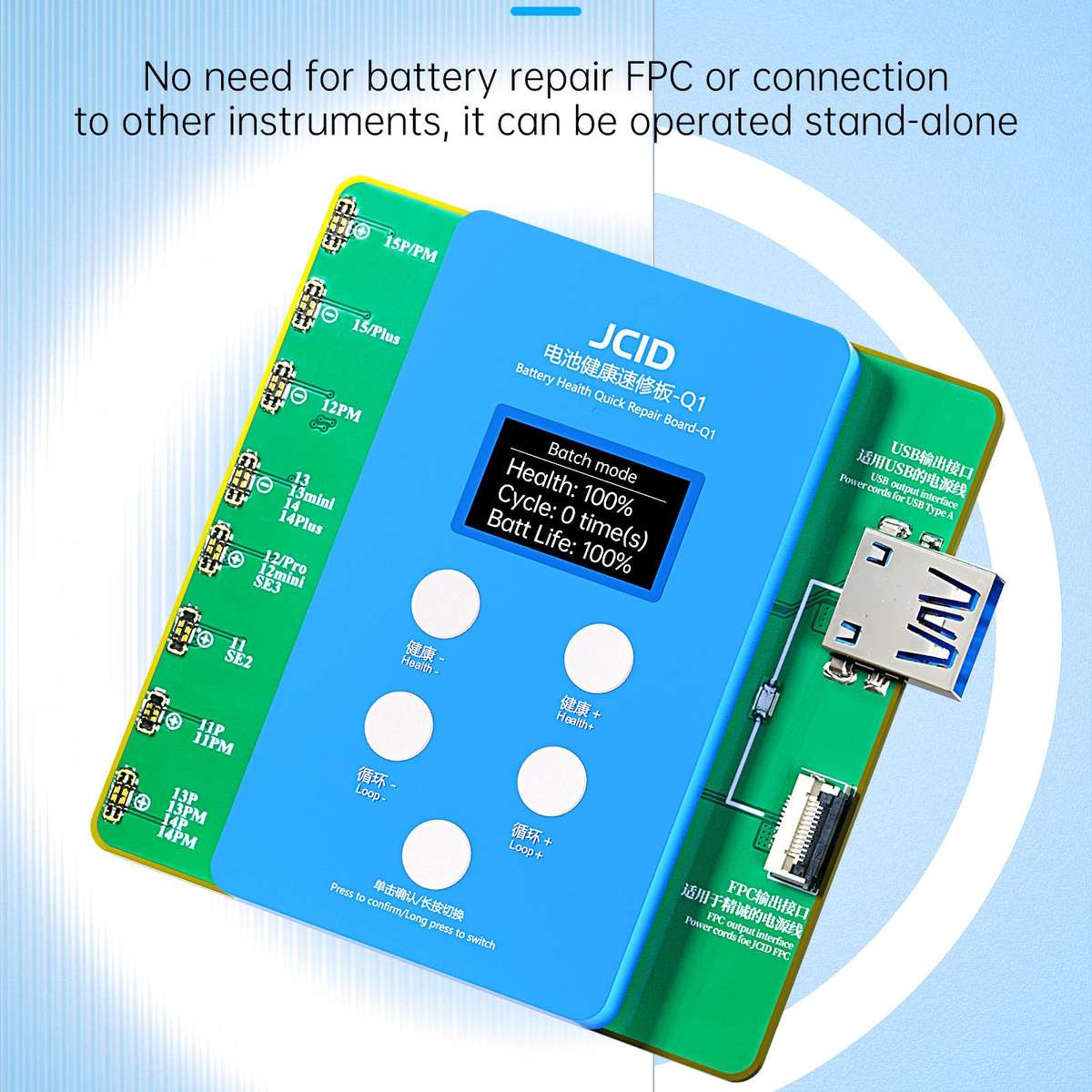JCID Q1 Battery Health Quick Repair Board For iPhone 11-15 Pro Max