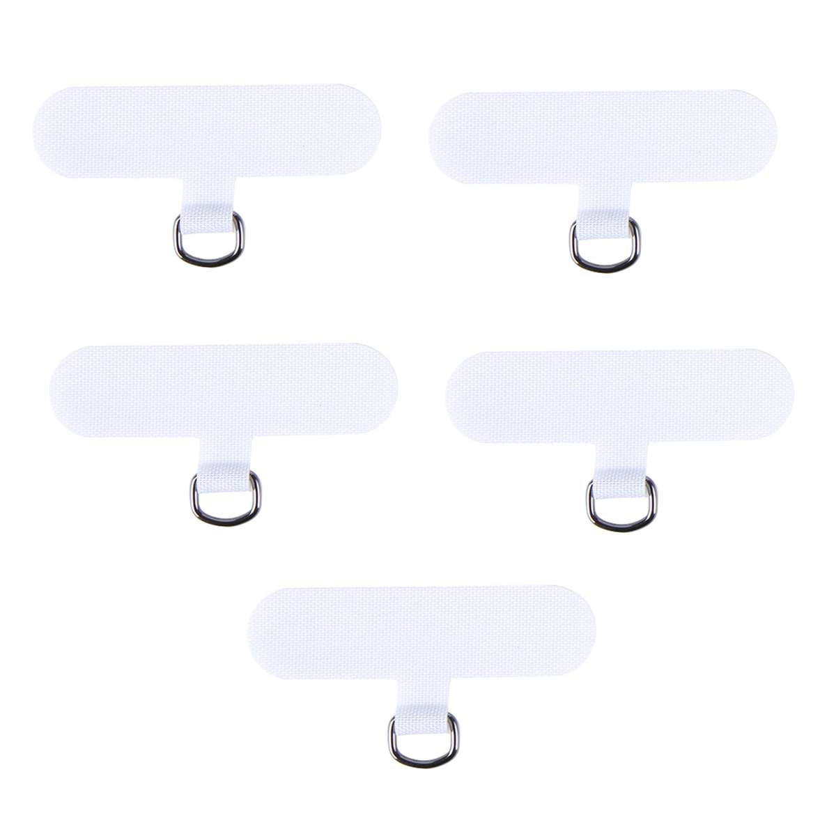 5pcs Universal Phone Lanyard Strap Patch Gasket(White)