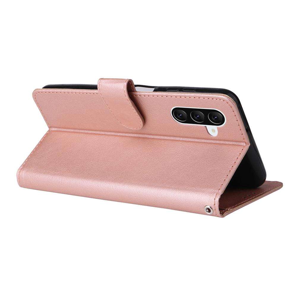 For Samsung Galaxy A57 5G 3-Card Slots Multifunctional Leather Phone Case(Rose Gold)