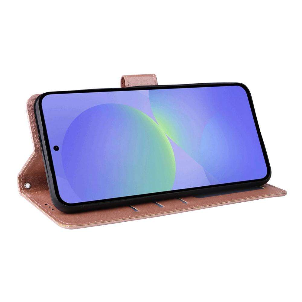 For Samsung Galaxy A57 5G 3-Card Slots Multifunctional Leather Phone Case(Rose Gold)