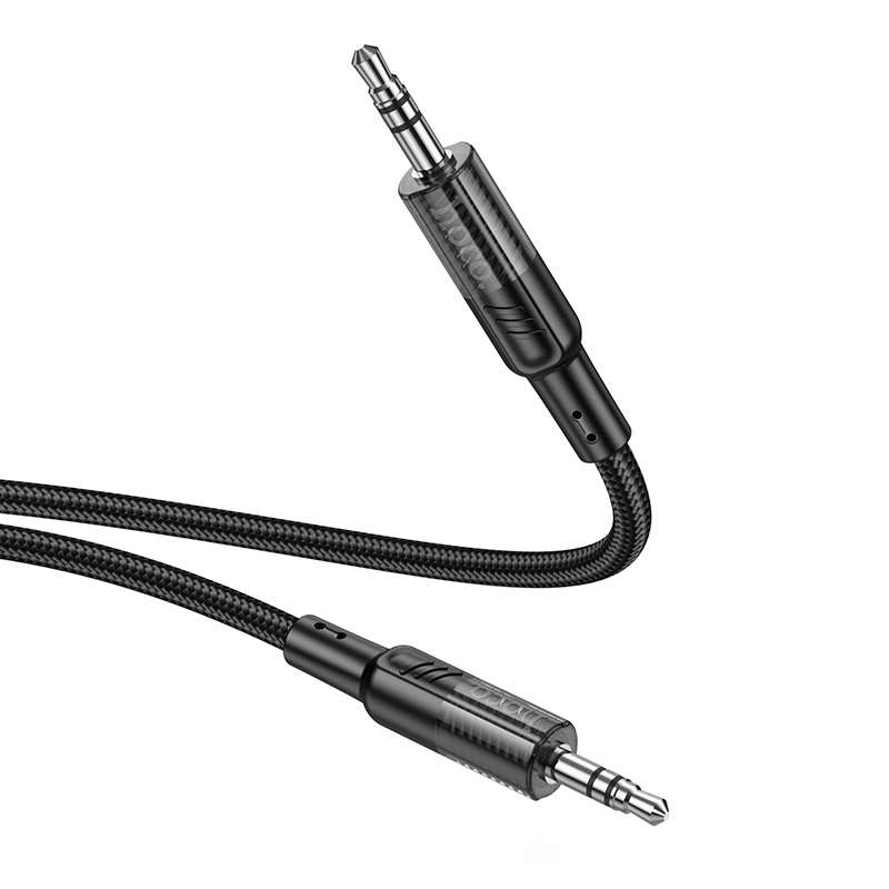hoco UPA27 Crystal Clear AUX 3.5mm to 3.5mm Audio Adapter Cable(Black)