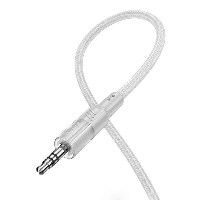 hoco UPA27 Crystal Clear AUX 3.5mm to 3.5mm Audio Adapter Cable(Grey)
