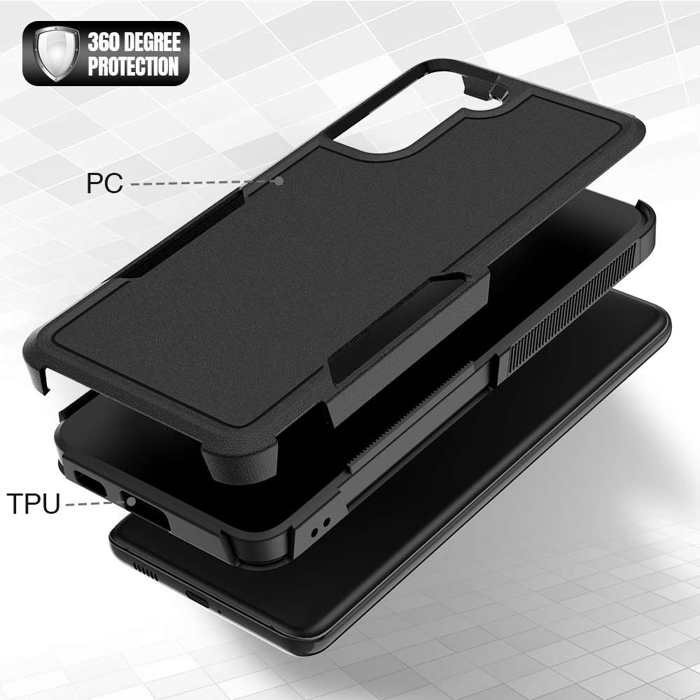 For Samsung Galaxy S21+ 5G 2 in 1 PC + TPU Phone Case(Black)