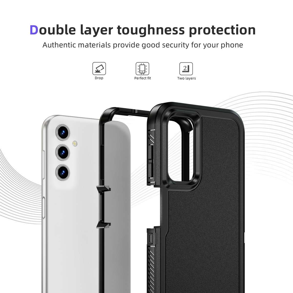 For Samsung Galaxy A52 4G / 5G Guard Life Waterproof Frosted Phone Case(Black)