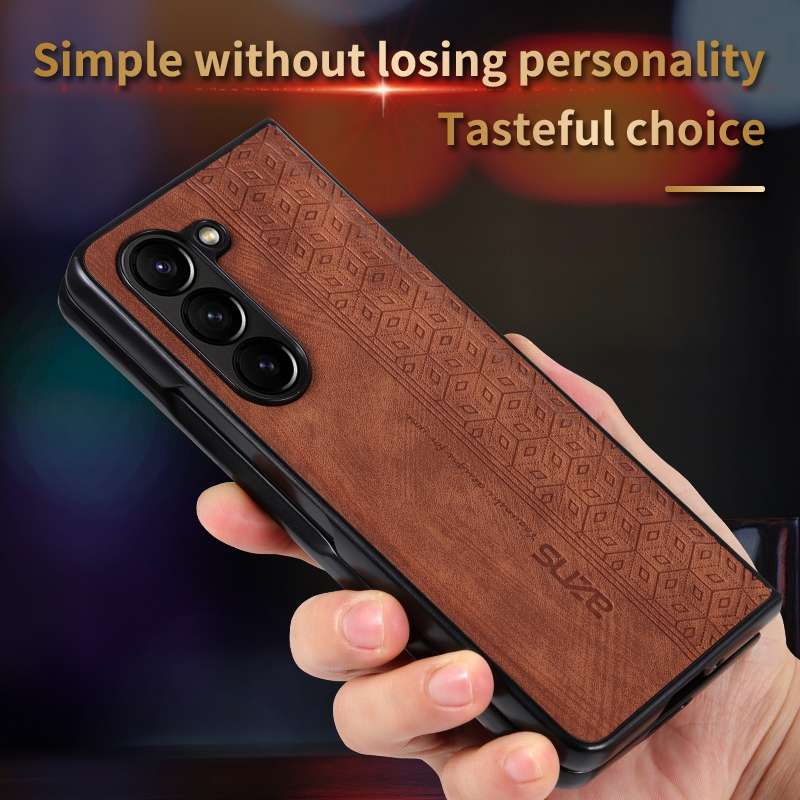 For Samsung Galaxy Z Fold6 AZNS 3D Embossed Skin Feel Phone Case(Purple)