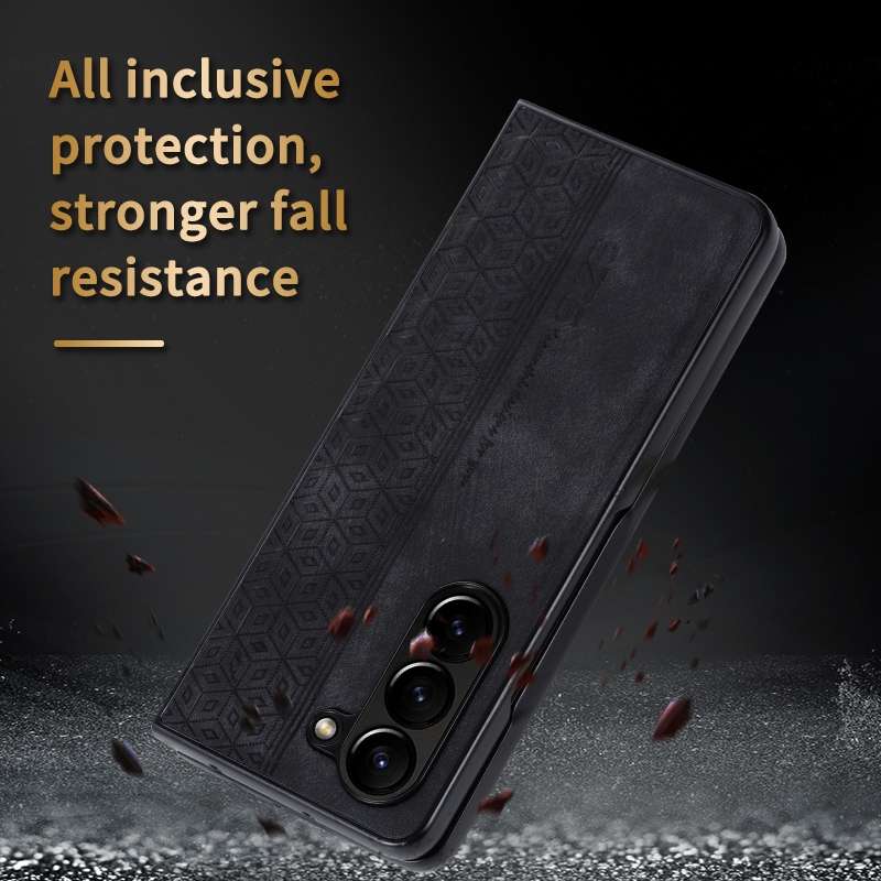 For Samsung Galaxy Z Fold6 AZNS 3D Embossed Skin Feel Phone Case(Purple)