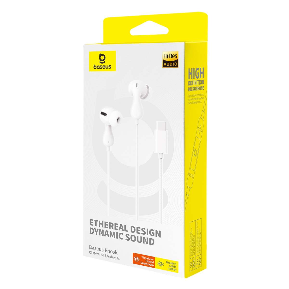 Baseus Encok CZ20 In-Ear Wired Earphones(White)