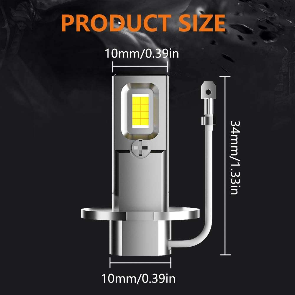H3 Pair 15W 1500lm 6000K Car LED Direct Plug-in Headlight Bulb