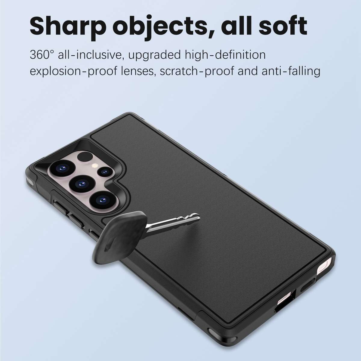 For Samsung Galaxy S22 Ultra 5G RedPepper Armor PC Hybrid TPU Phone Case(Black)