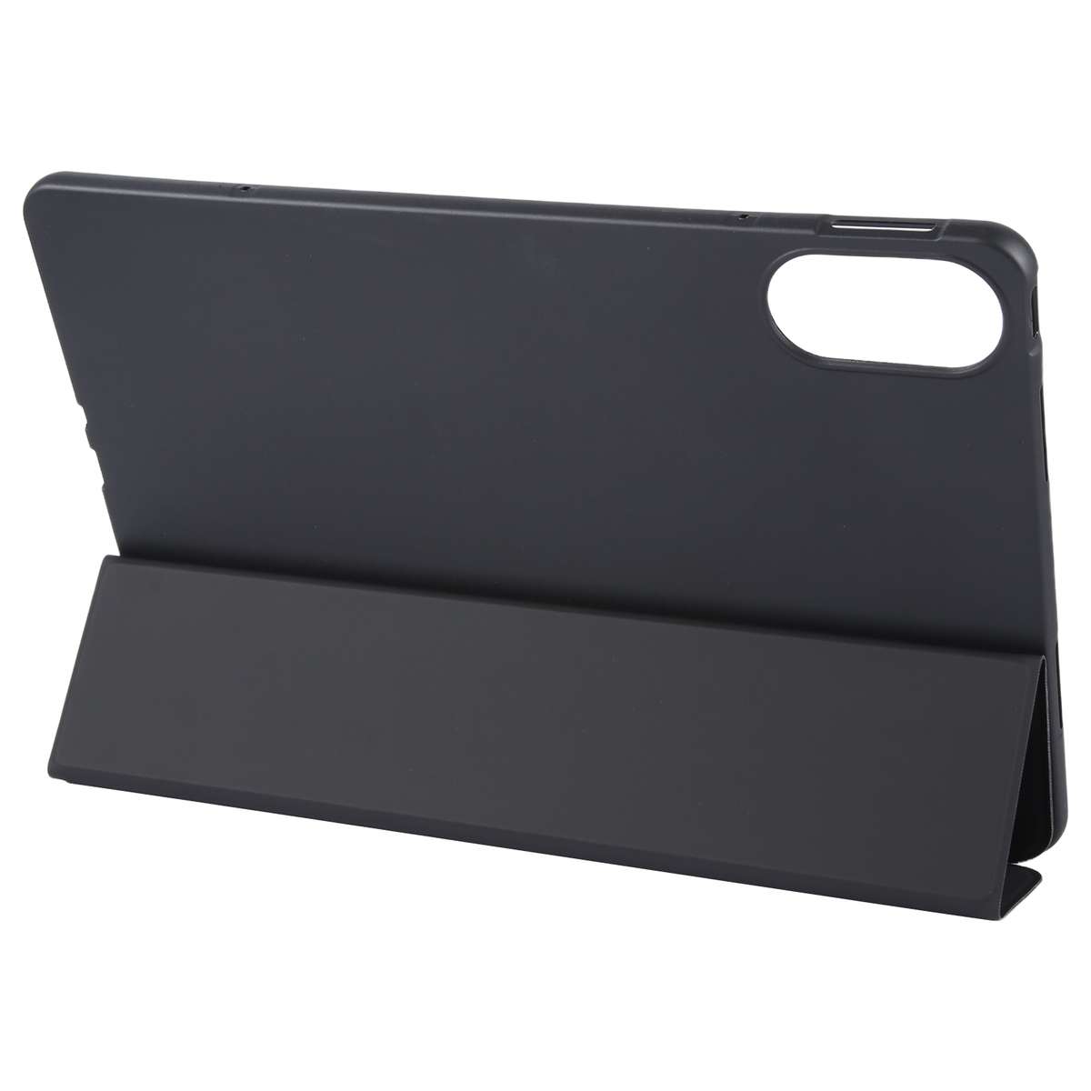 For Huawei MatePad SE 11 2024 Tri-fold Silicone Leather Tablet Case(Black)