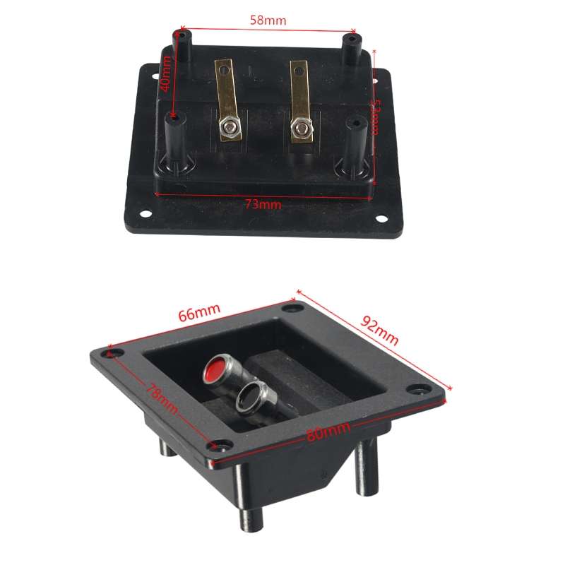 Car RV Modified Square Speaker Junction Box(Black)