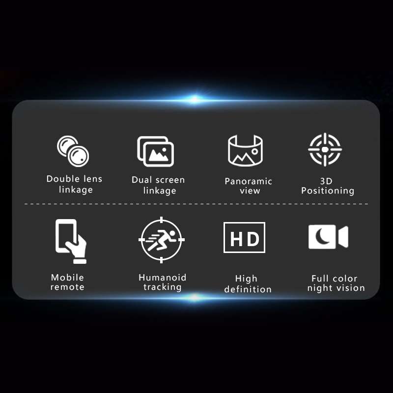 Q821 4MP Binocular Zoom Dual Light Source Outdoor IP67 Waterproof WiFi Camera(EU Plug)