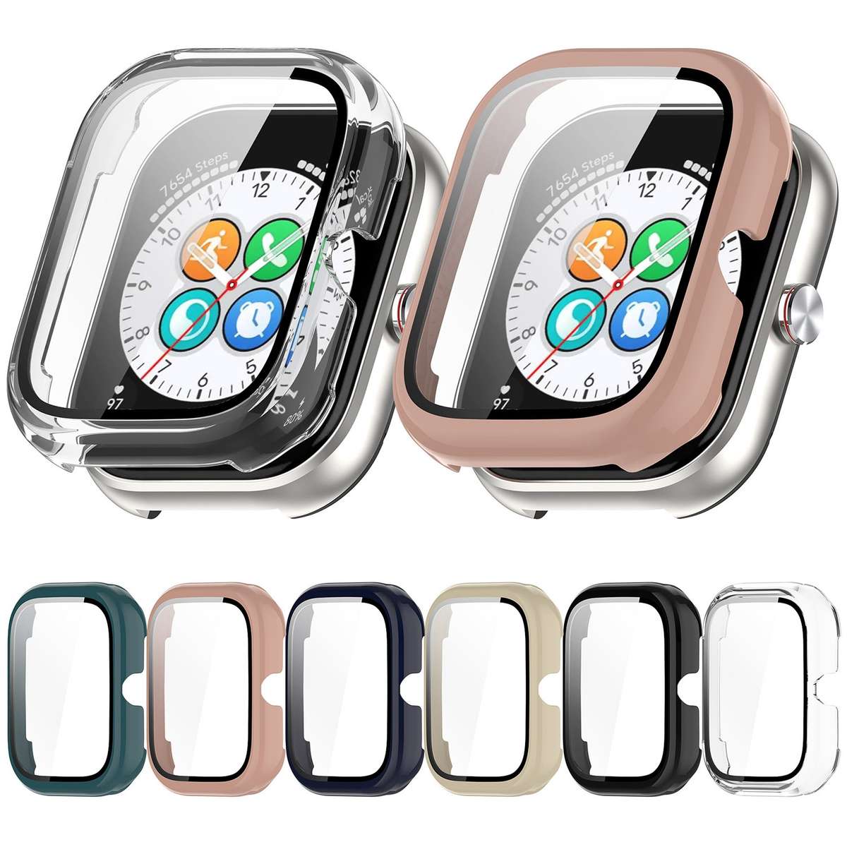 For Honor Choice Haylou Watch PC + Tempered Film Integrated Protective Wat ... (Transparent White)