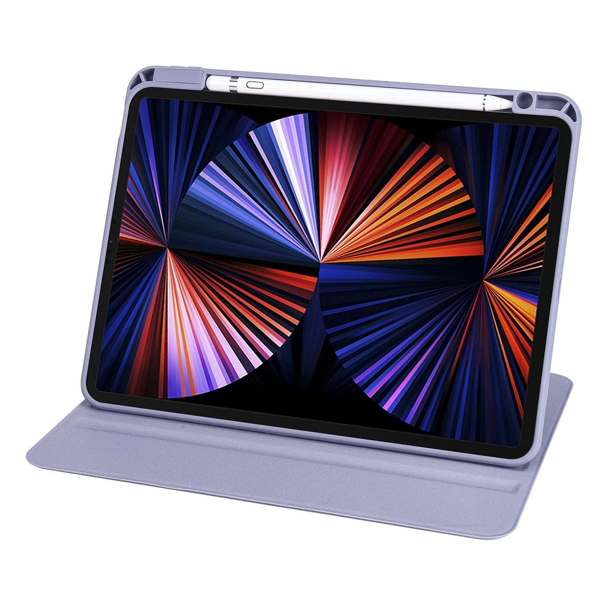 For iPad Pro 13 2025 / 2024 Acrylic 360 Degree Rotation Holder Leather Table ... (Lavender Purple)