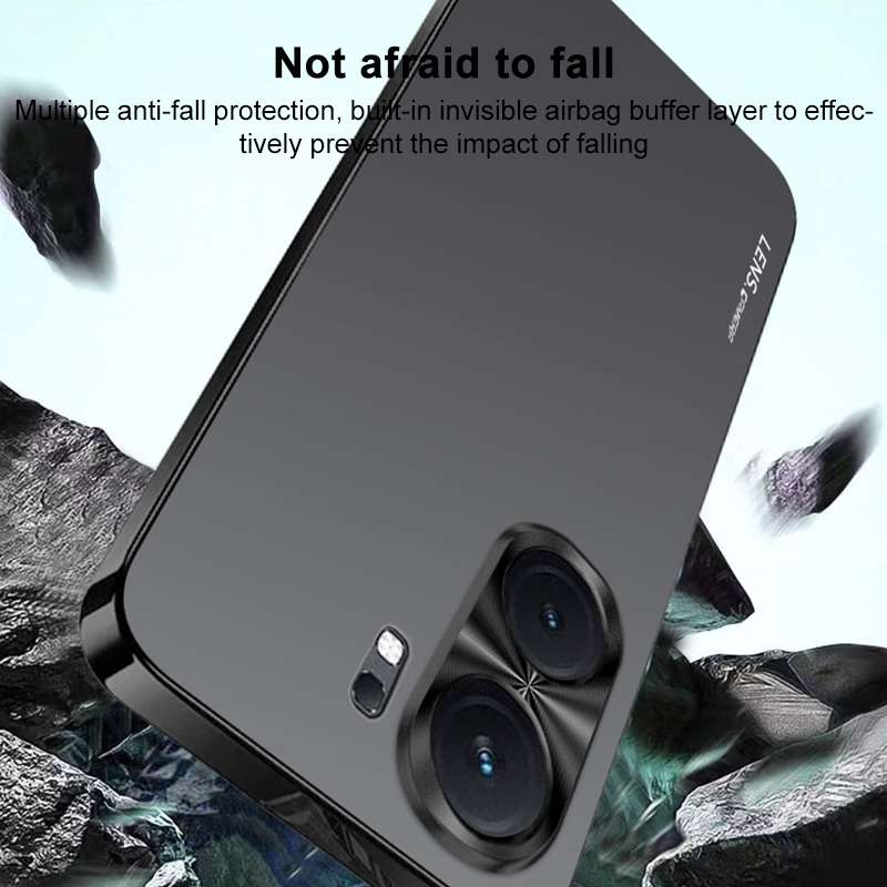 For vivo S18 AG Frosted Electroplating Acrylic Phone Case(Navy Blue)