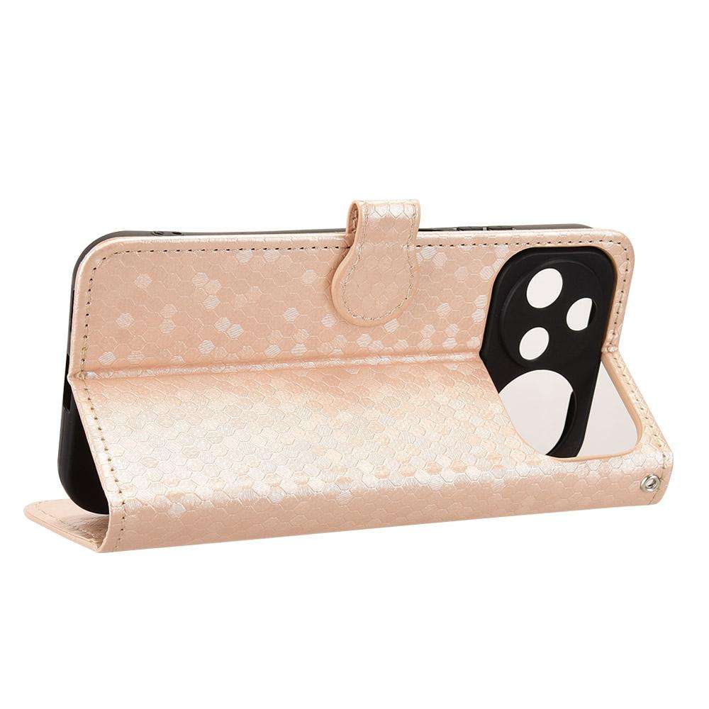 For Huawei nova 15 Pro / Ultra Honeycomb Dot Texture Leather Phone Case(Gold)