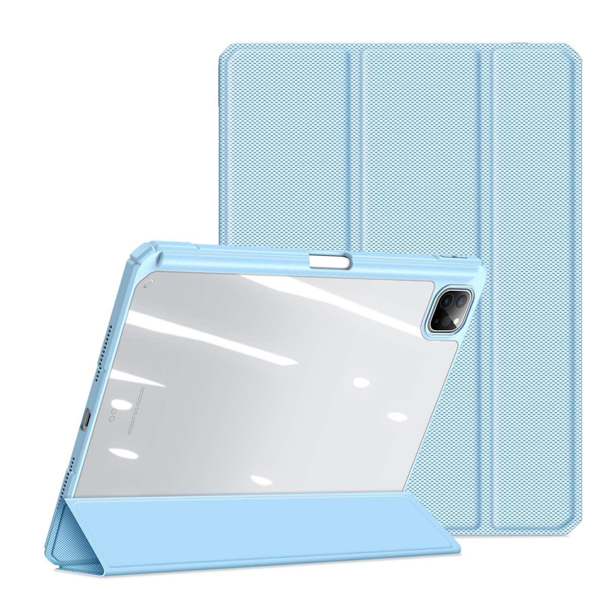 For iPad Pro 11 2025 / 2024 DUX DUCIS TOBY Series Antiskid Leather Tablet Case with Sle ... (Blue)